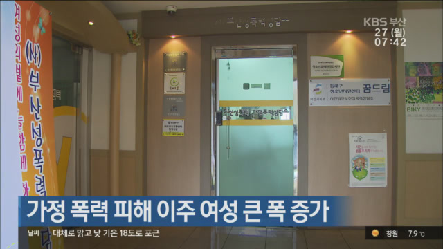 가정 폭력 피해 이주 여성 큰 폭 증가